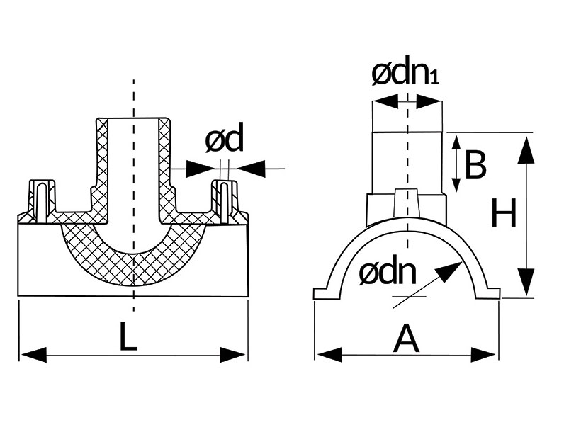 Polyfit Fabrication - Branch Saddle drawing