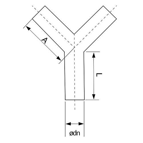 Polyfit Fabrication - Fabricated Y-Piece Drawing